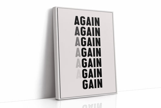 Again And Again Gain Typography