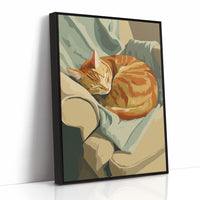 Orange Tabby Curls Into Afternoon