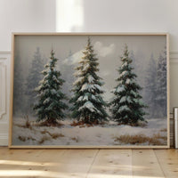 Snow Laden Pines Share Winter Tales