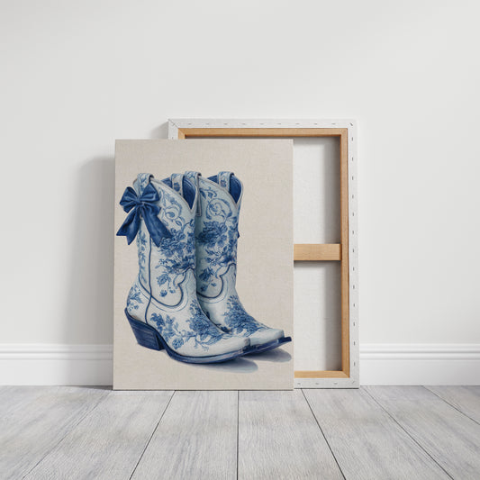 Wildflower Cowgirl Dreams - Blue Western Boots