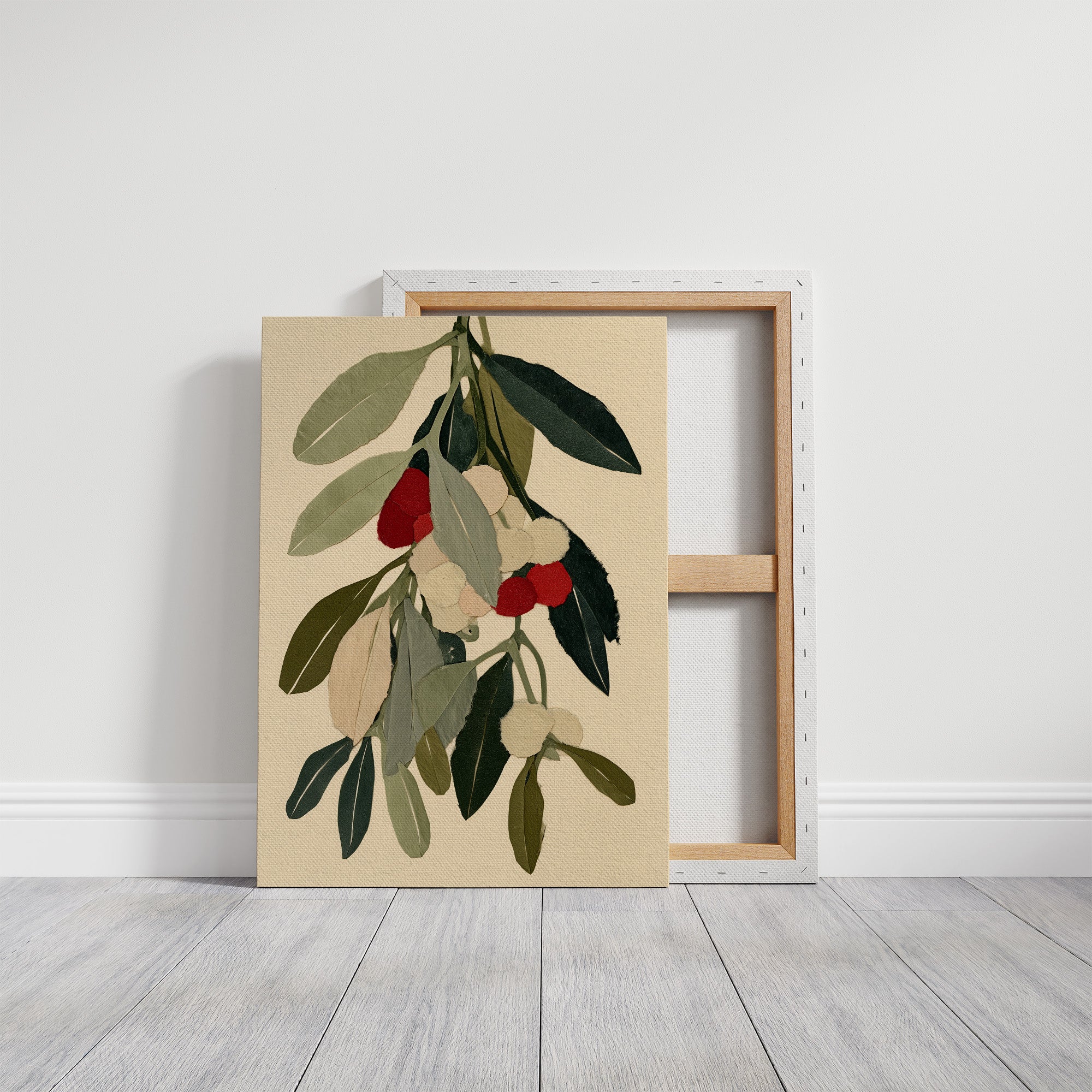 Cream, Crimson, and Leaf