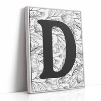 Botanical Letter D Monogram