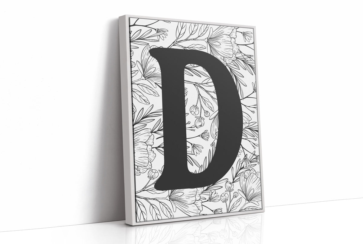 Botanical Letter D Monogram