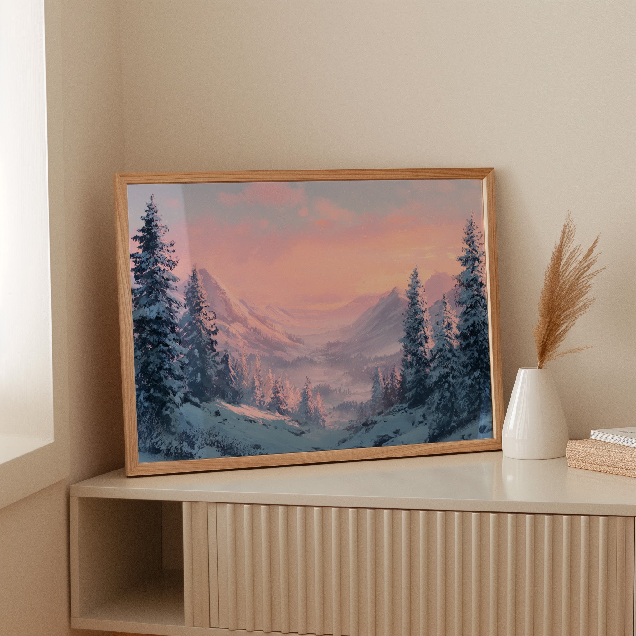 Snow Peaks Blush At Dawn