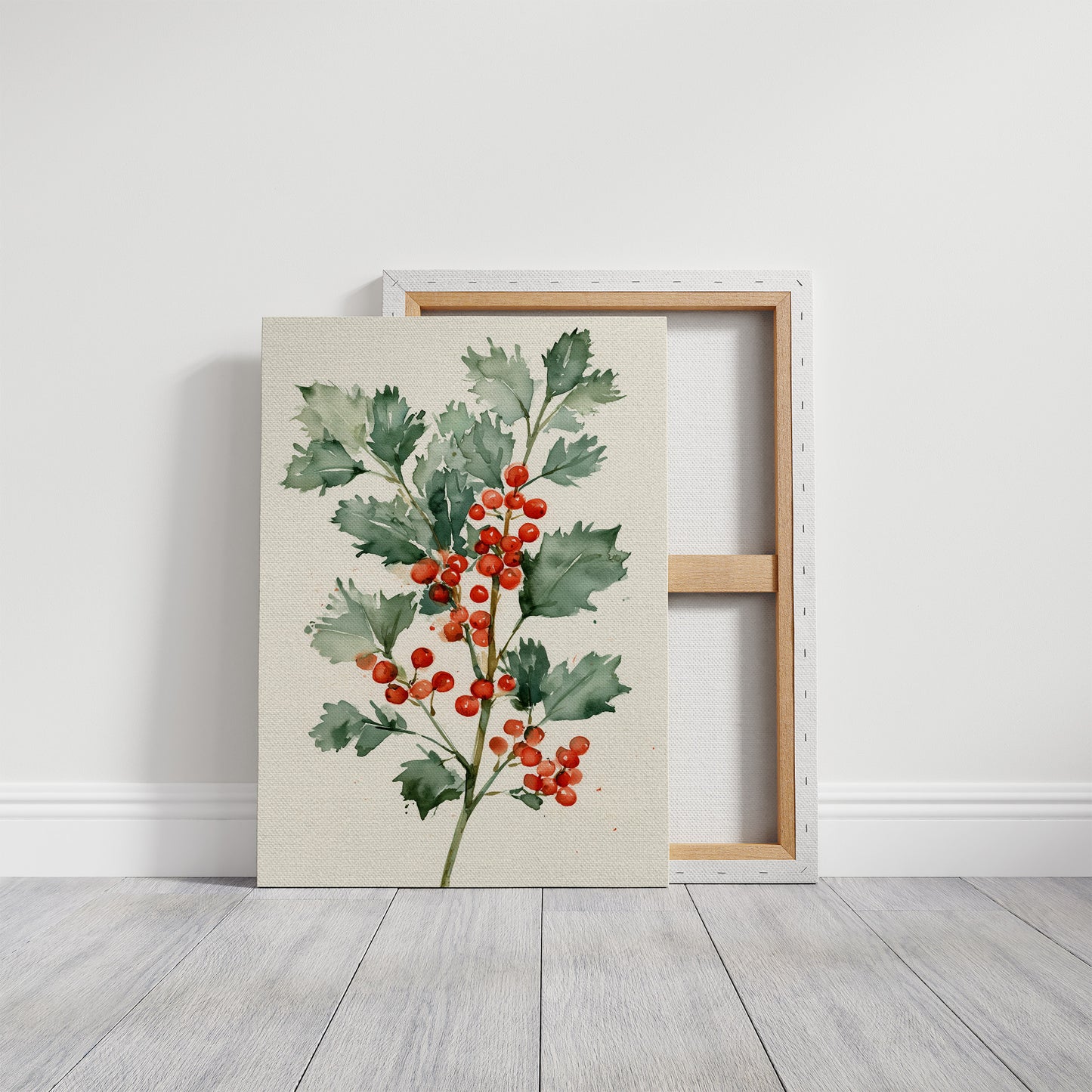 Holly Branch, Loosely Painted