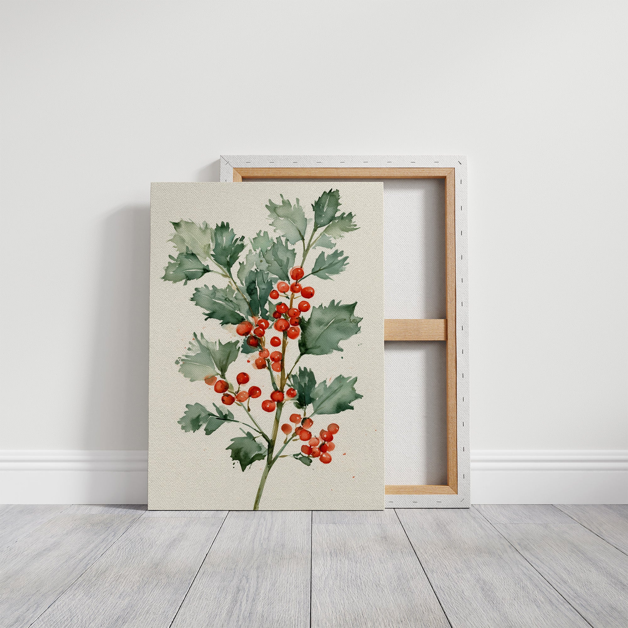 Holly Branch, Loosely Painted