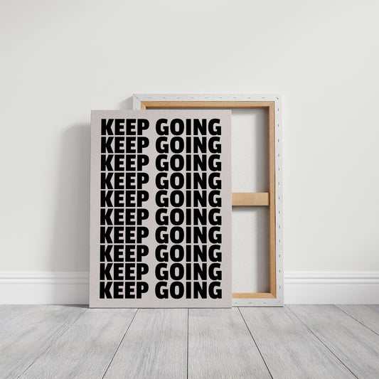 Keep Going Bold Repeat Typography
