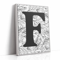 Botanical Letter F Monogram