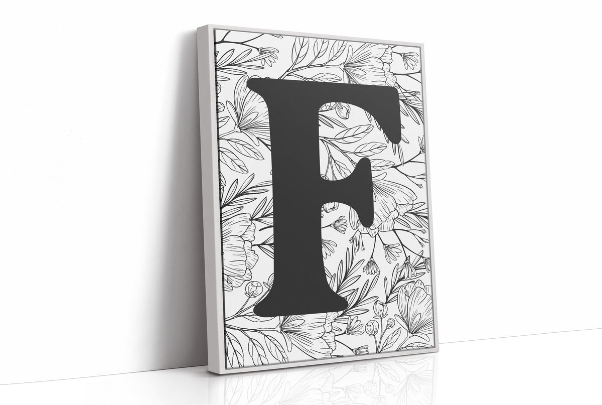 Botanical Letter F Monogram