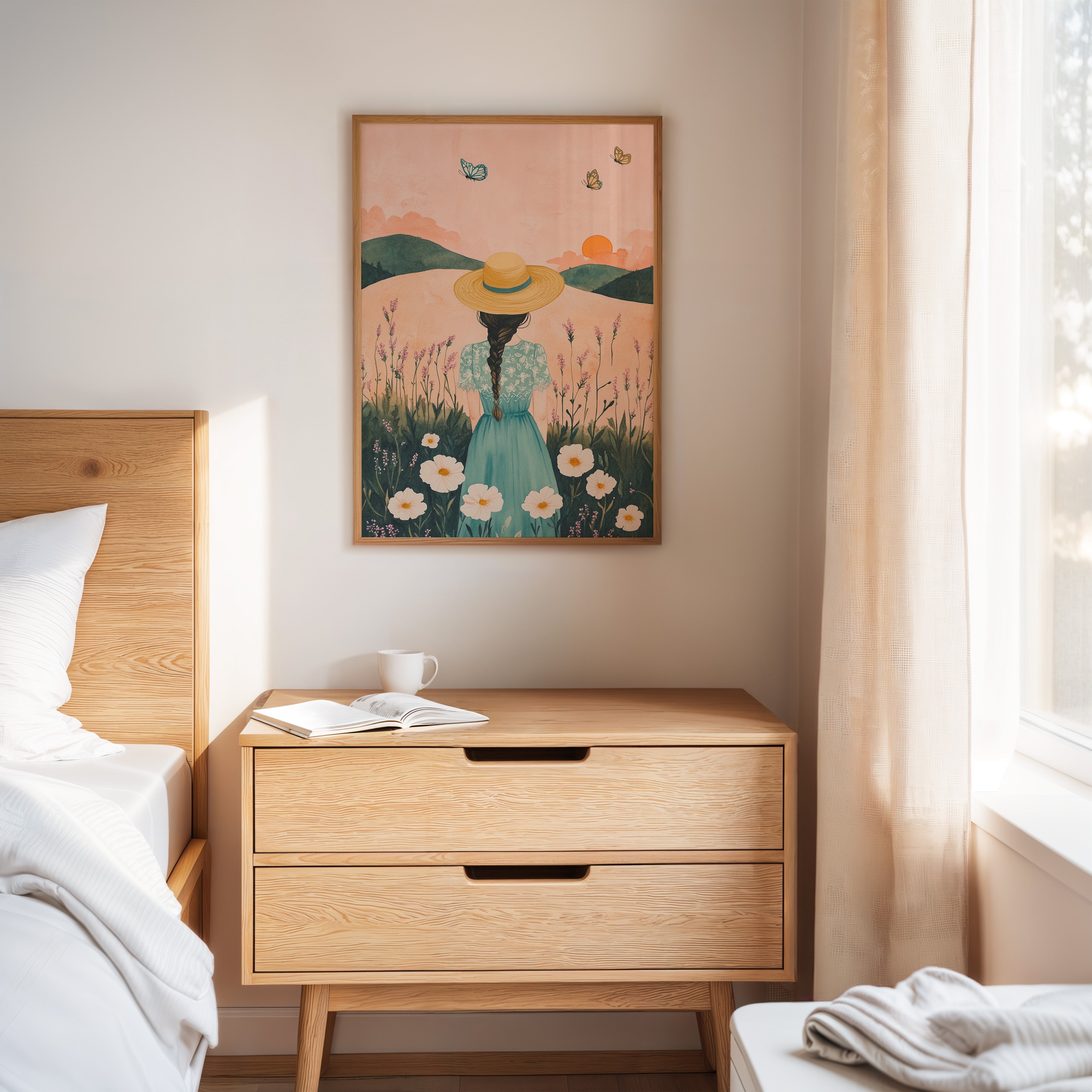 Sunset Stroll in Wildflower Dreams