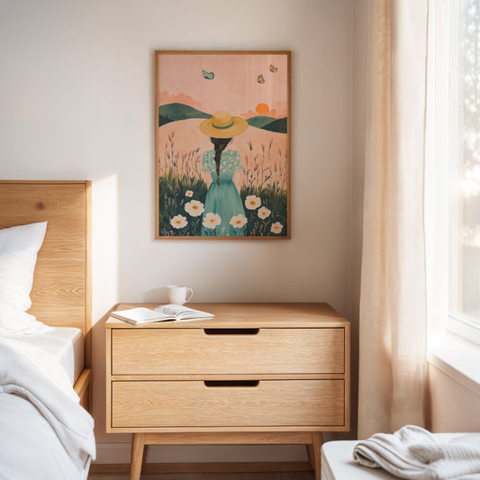 Sunset Stroll in Wildflower Dreams