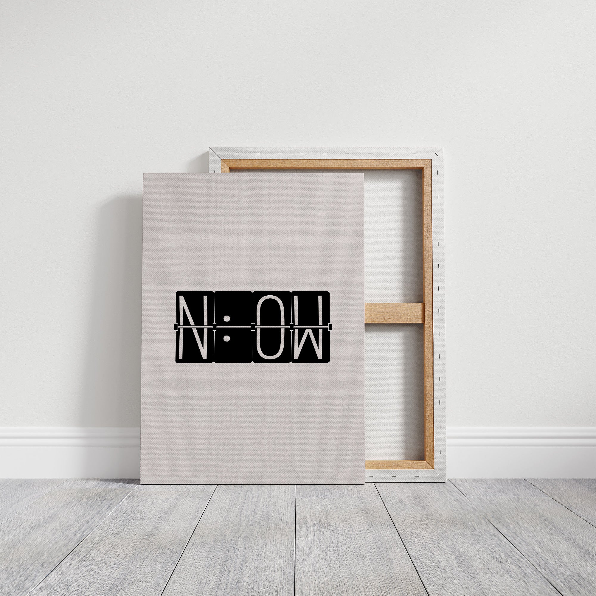 Now Flip Clock Minimal Typography