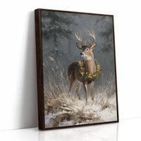 Starlit Stag Wears Winter's Crown