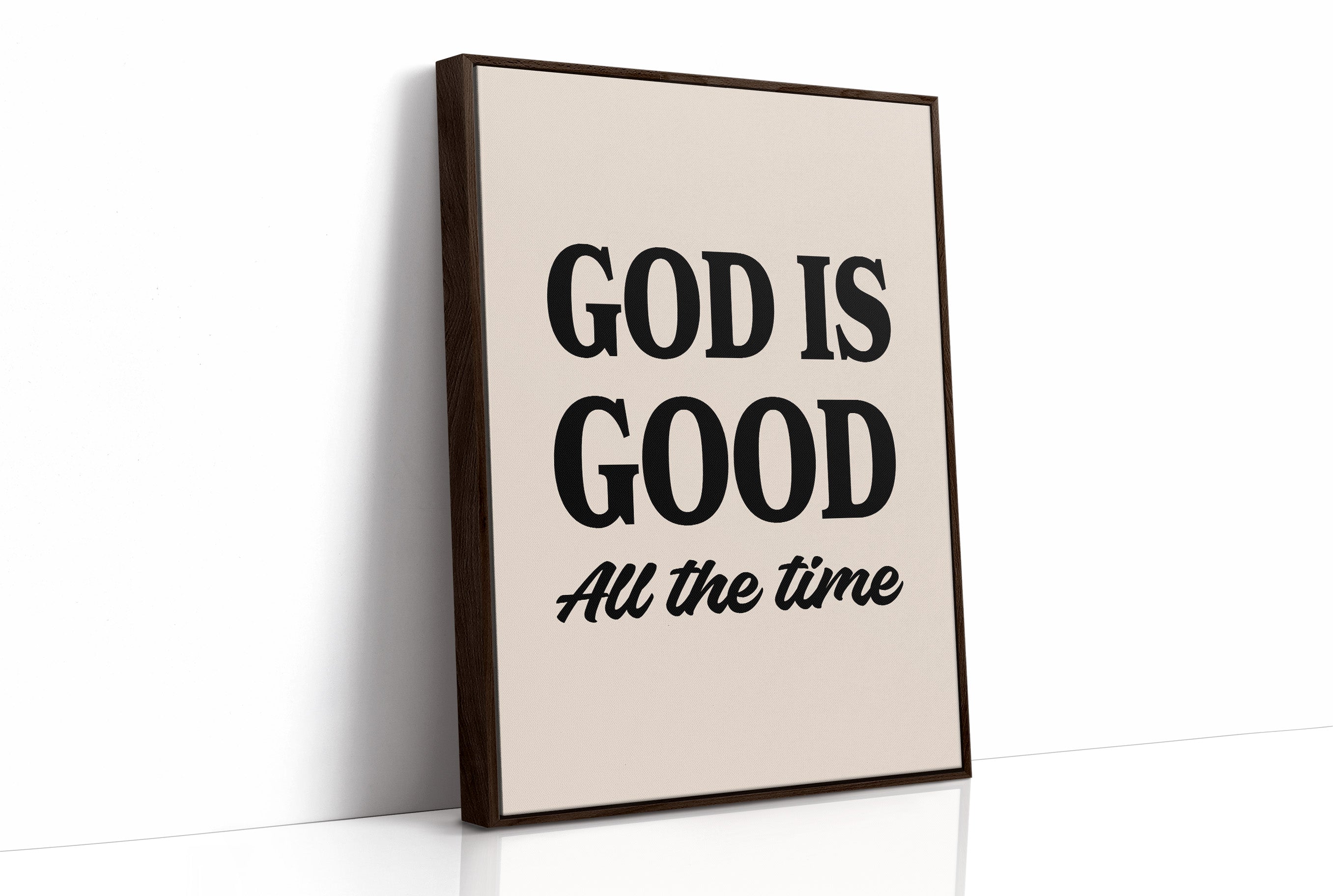 God is Good Affirmation in Bold Typography