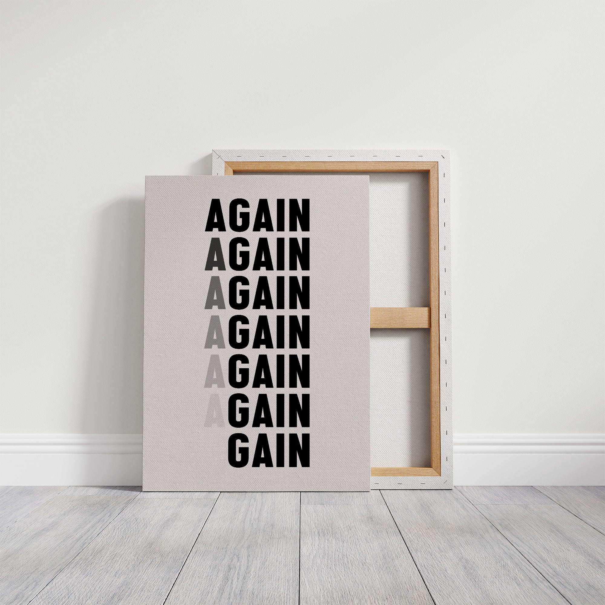 Again And Again Gain Typography