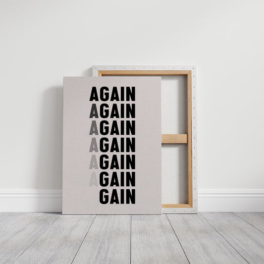 Again And Again Gain Typography