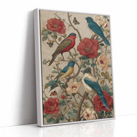 Songbirds Among Coral Blooms