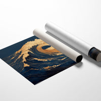 Gilded Currents Against Midnight Sea