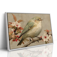 Songbird Rests Among Cherry Blossoms