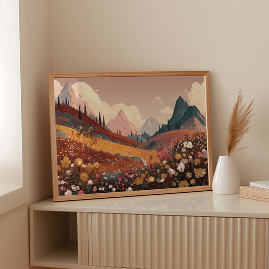 Alpine Meadows Bloom In Gold