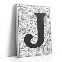 Botanical Letter J Monogram