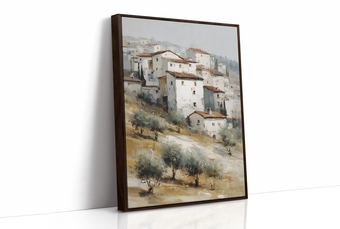 Mediterranean Hillside Village in Muted Light