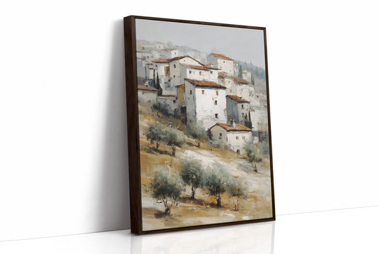 Mediterranean Hillside Village in Muted Light