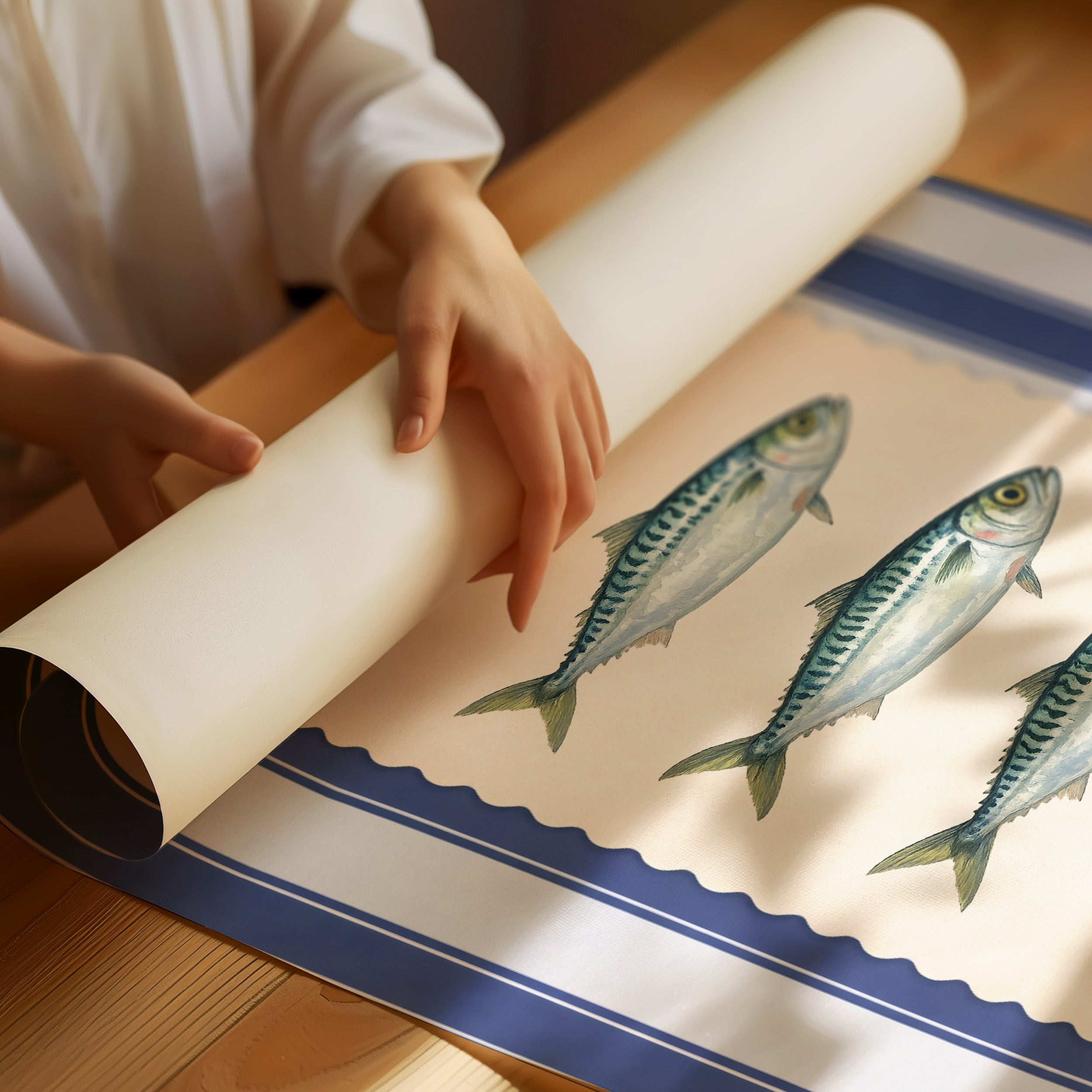 Nautical Trio: Mackerel on Cream