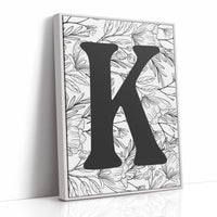 Botanical Letter K Monogram