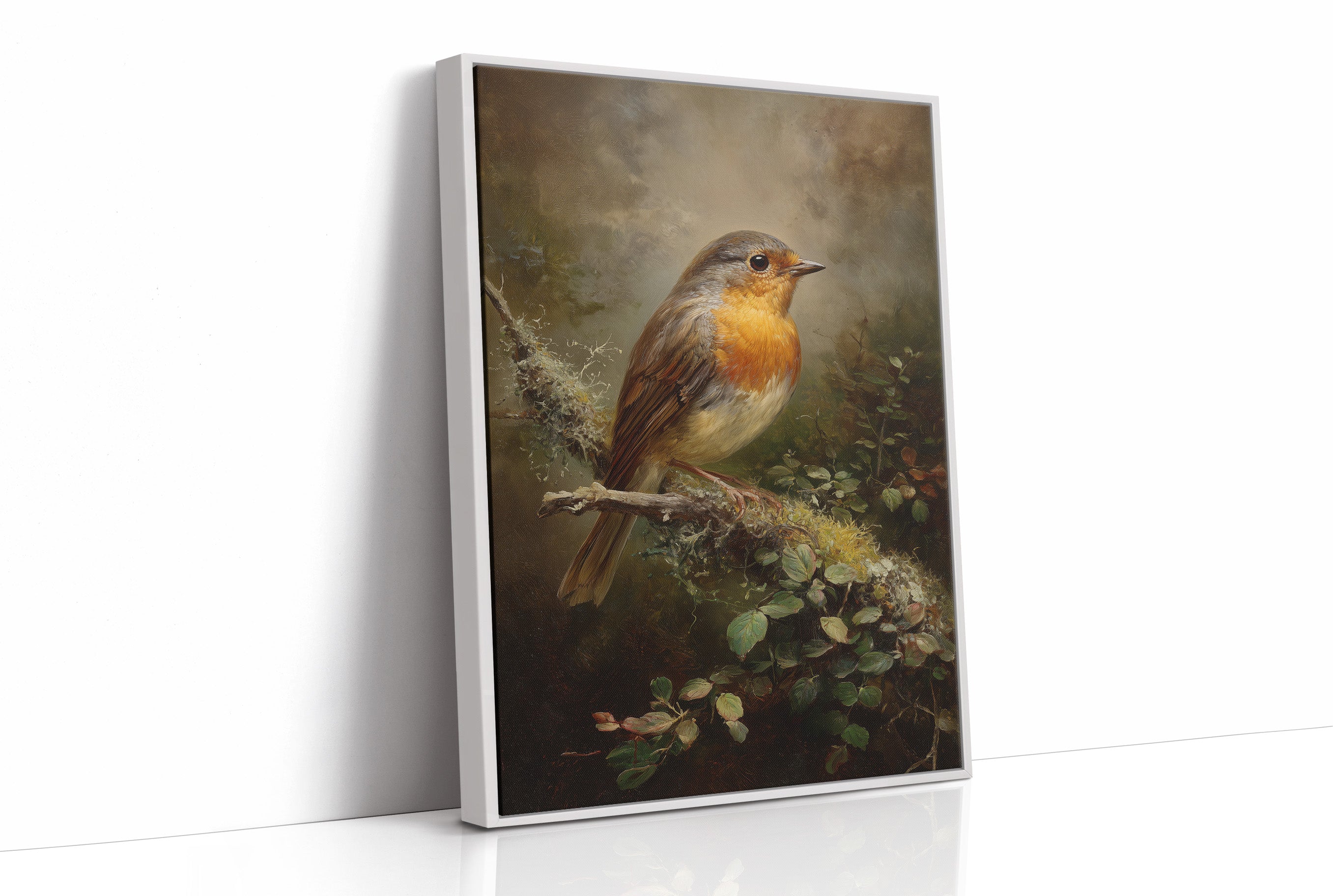 Amber Feathers Against Faded Light