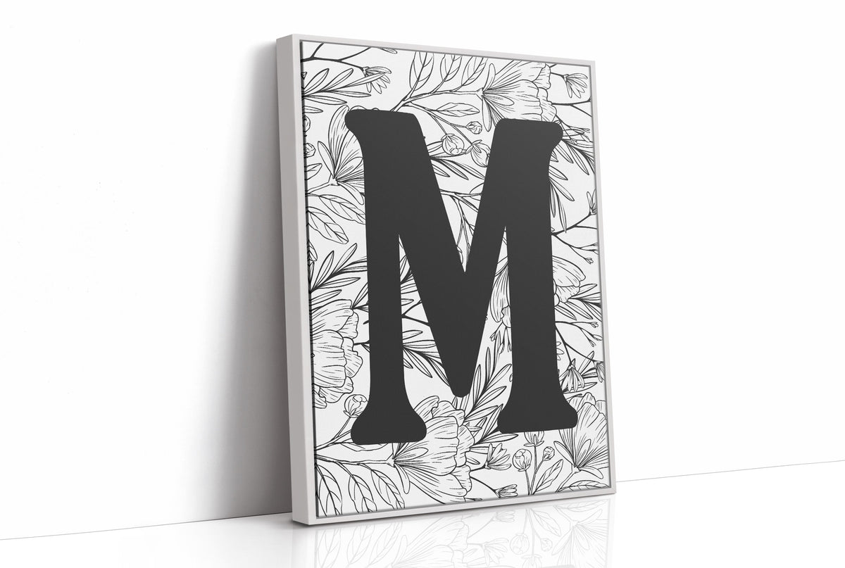Botanical Letter M Monogram