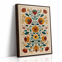 Symmetrical Garden: Autumn's Folk Tapestry