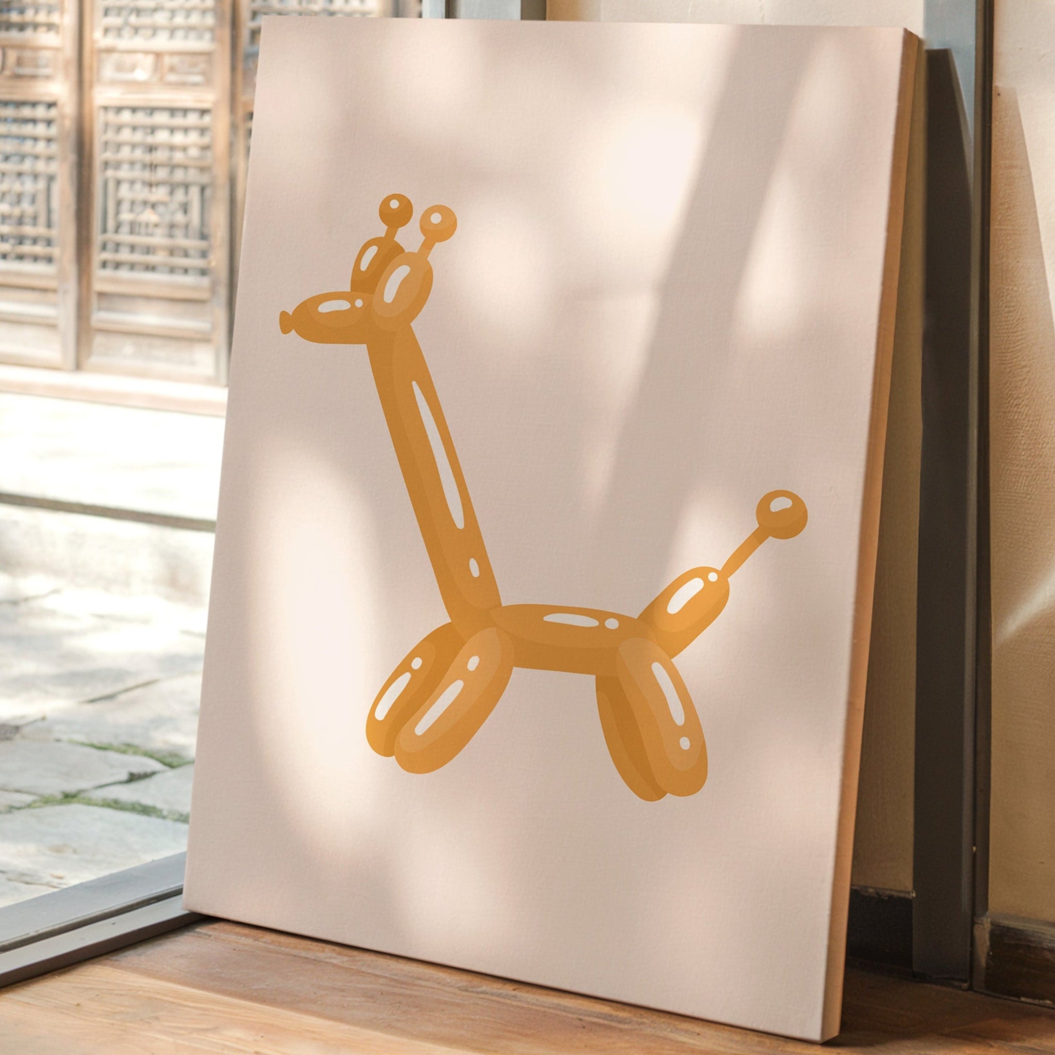 A Giraffe's Playful Journey