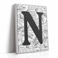 Botanical Letter N Monogram