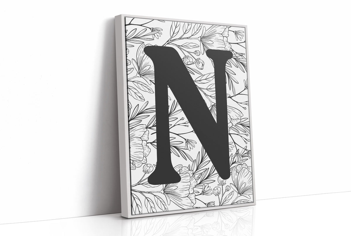 Botanical Letter N Monogram