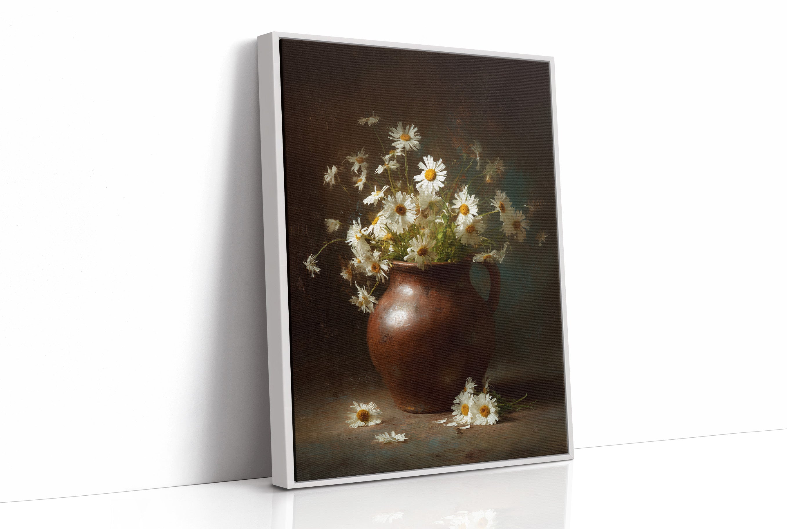 Daisies Dance In Earthen Vessel