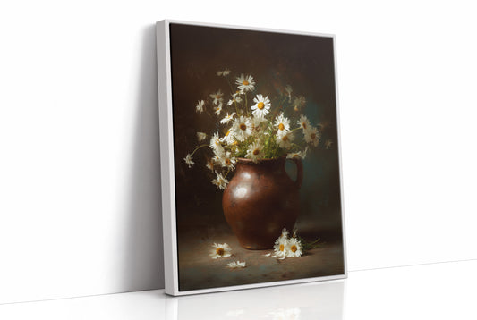 Daisies Dance In Earthen Vessel