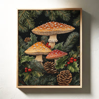 Enchanted Mushroom Forest Print - Woodland Holiday Decor - Gallery Canvas image 5