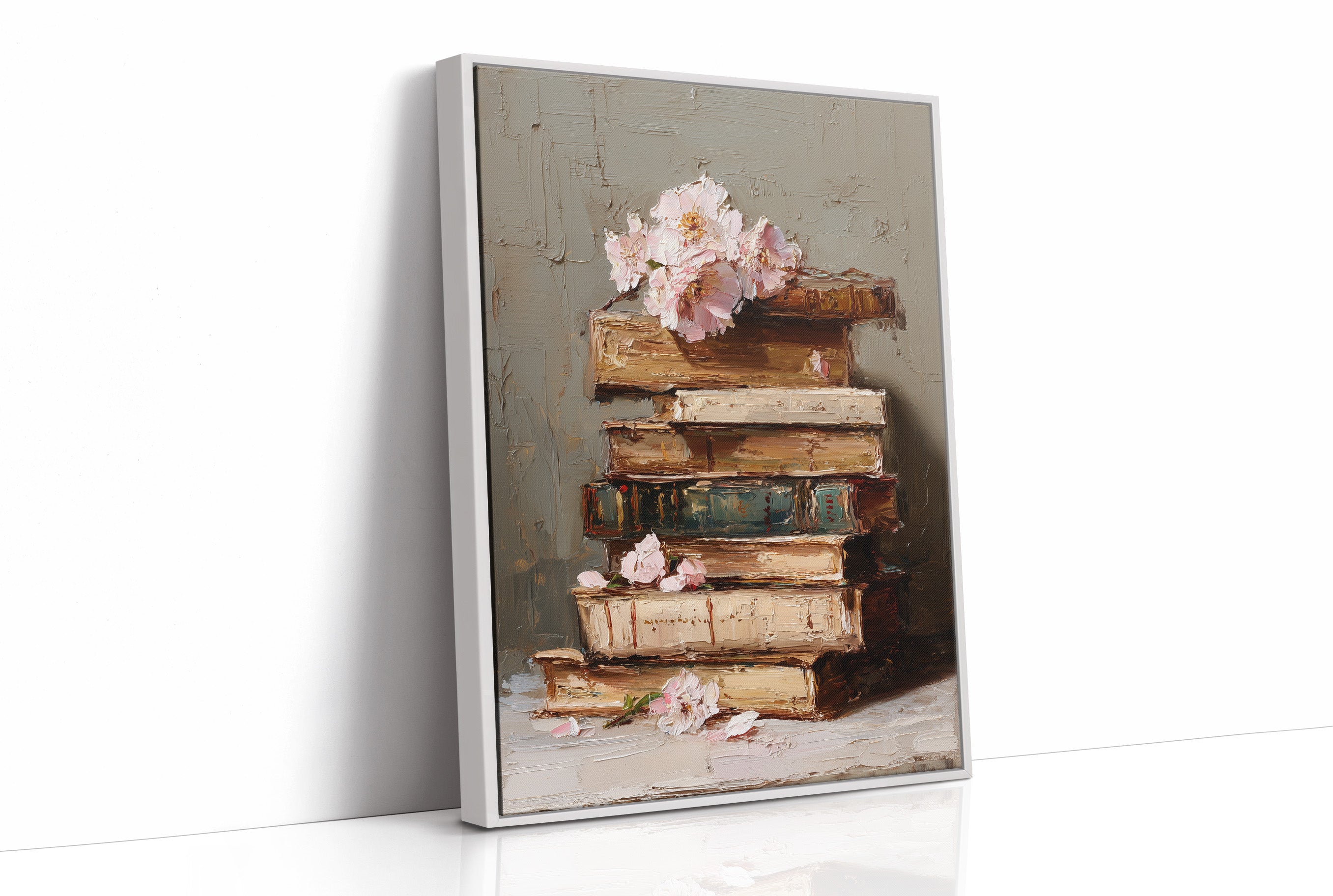 Blossoms Rest On Ancient Pages