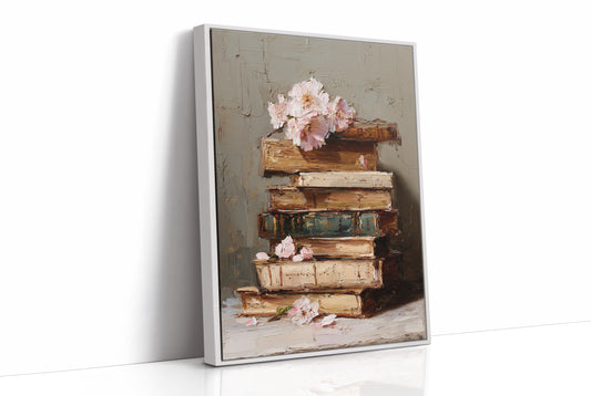 Blossoms Rest On Ancient Pages