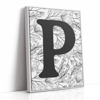 Botanical Letter P Monogram