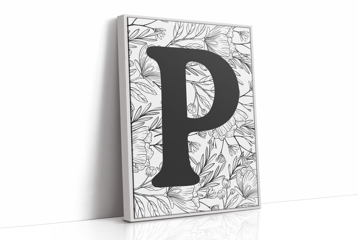 Botanical Letter P Monogram