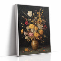 Golden Blooms Against Midnight Walls