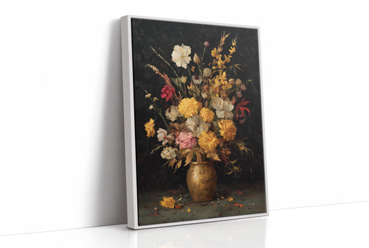 Golden Blooms Against Midnight Walls