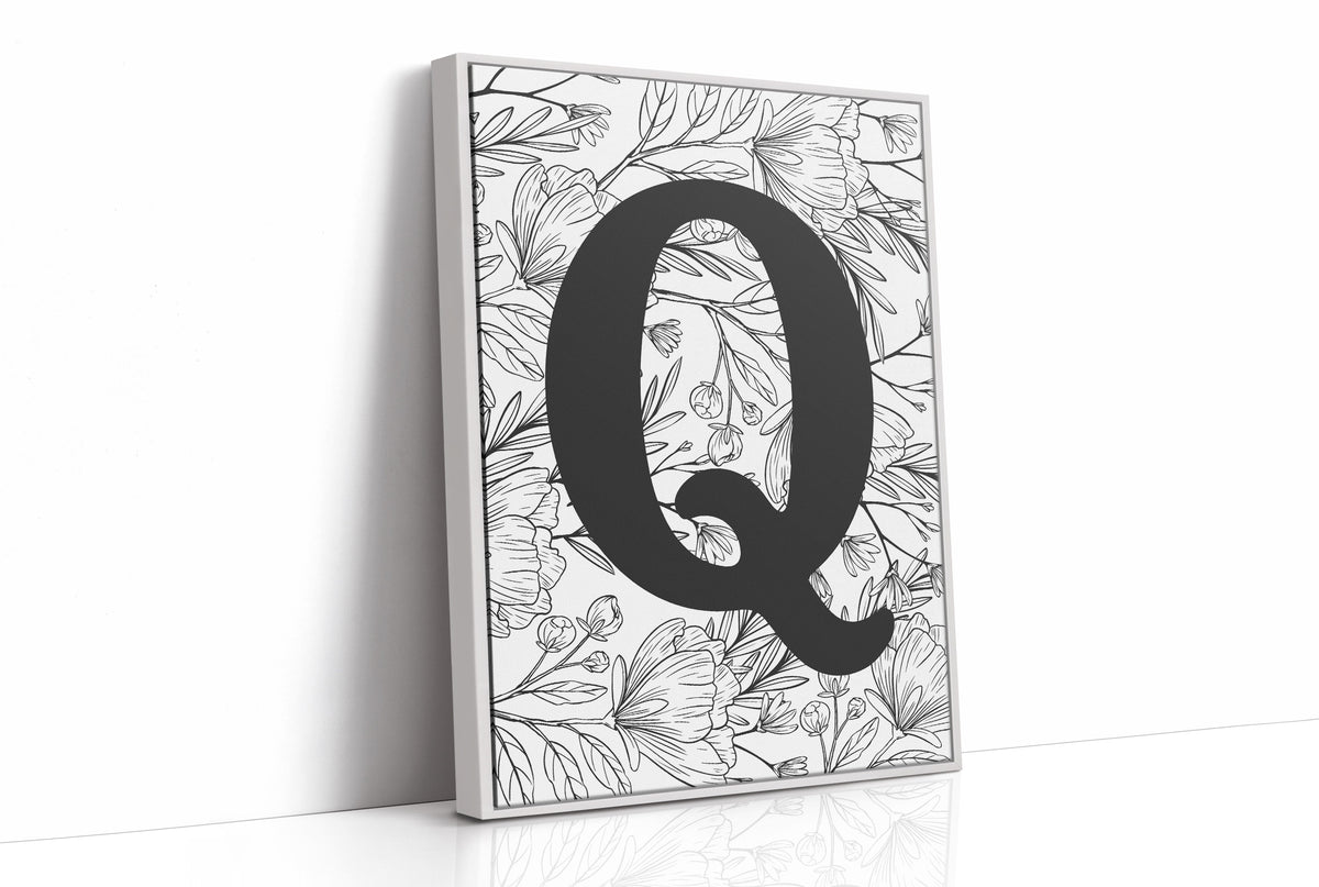 Botanical Letter Q Monogram