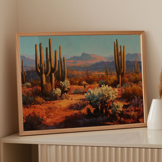 Copper Light Bathes Desert Giants