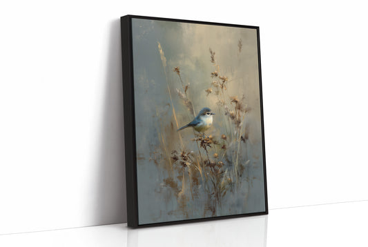 Blue Singer Among Autumn Reeds