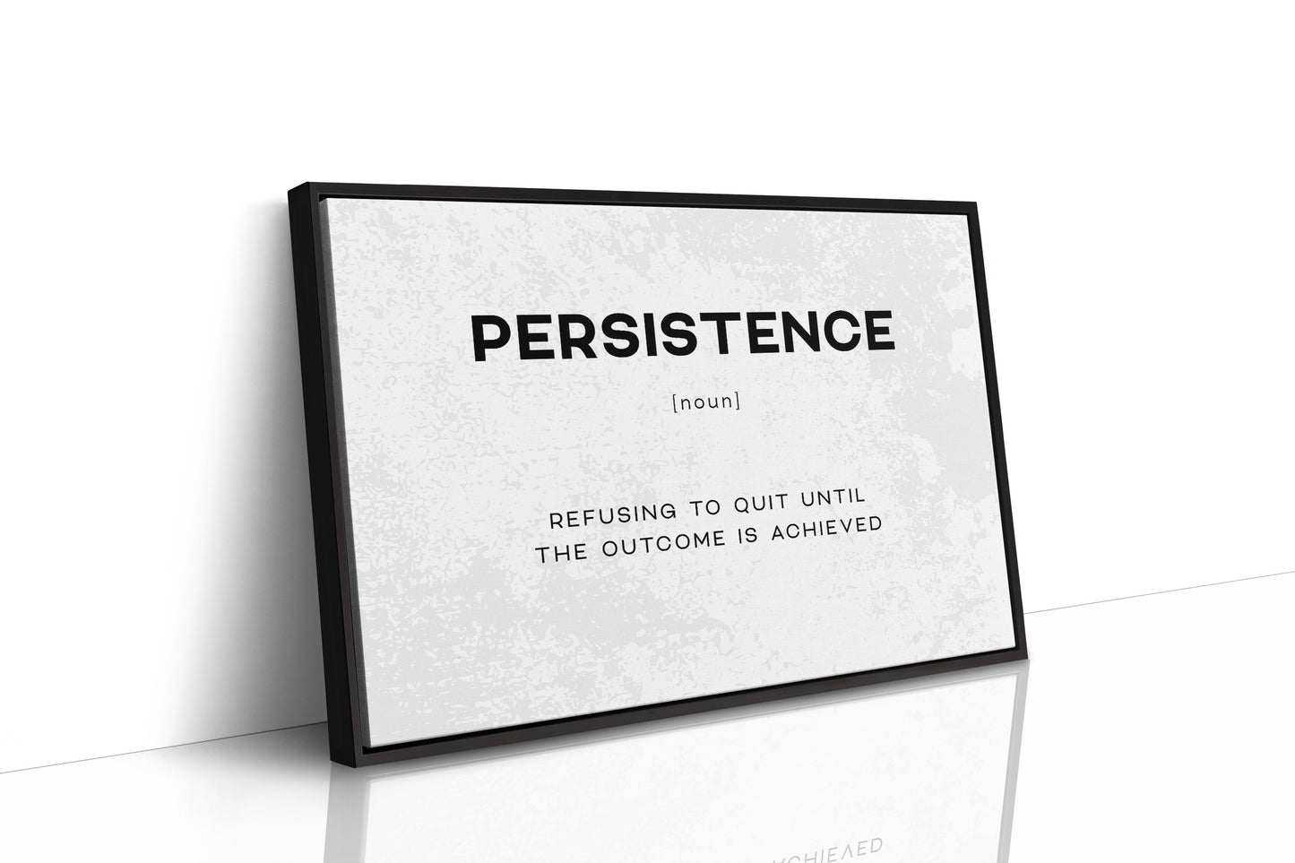Persistence Definition Canvas Art | Bold Motivational Typography Print for Home Office, Gym or Entrepreneur Décor