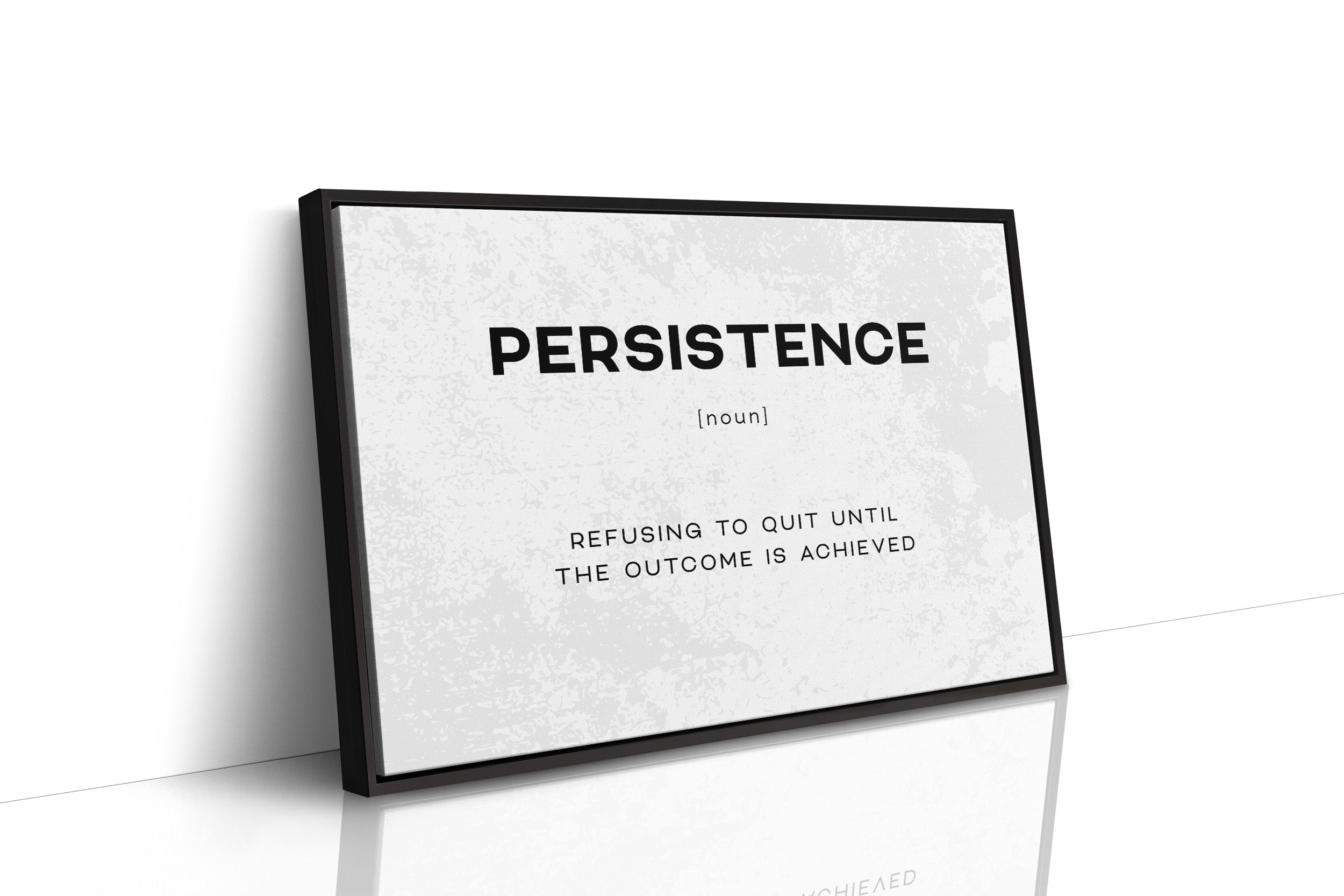 Persistence Definition Canvas Art | Bold Motivational Typography Print for Home Office, Gym or Entrepreneur Décor