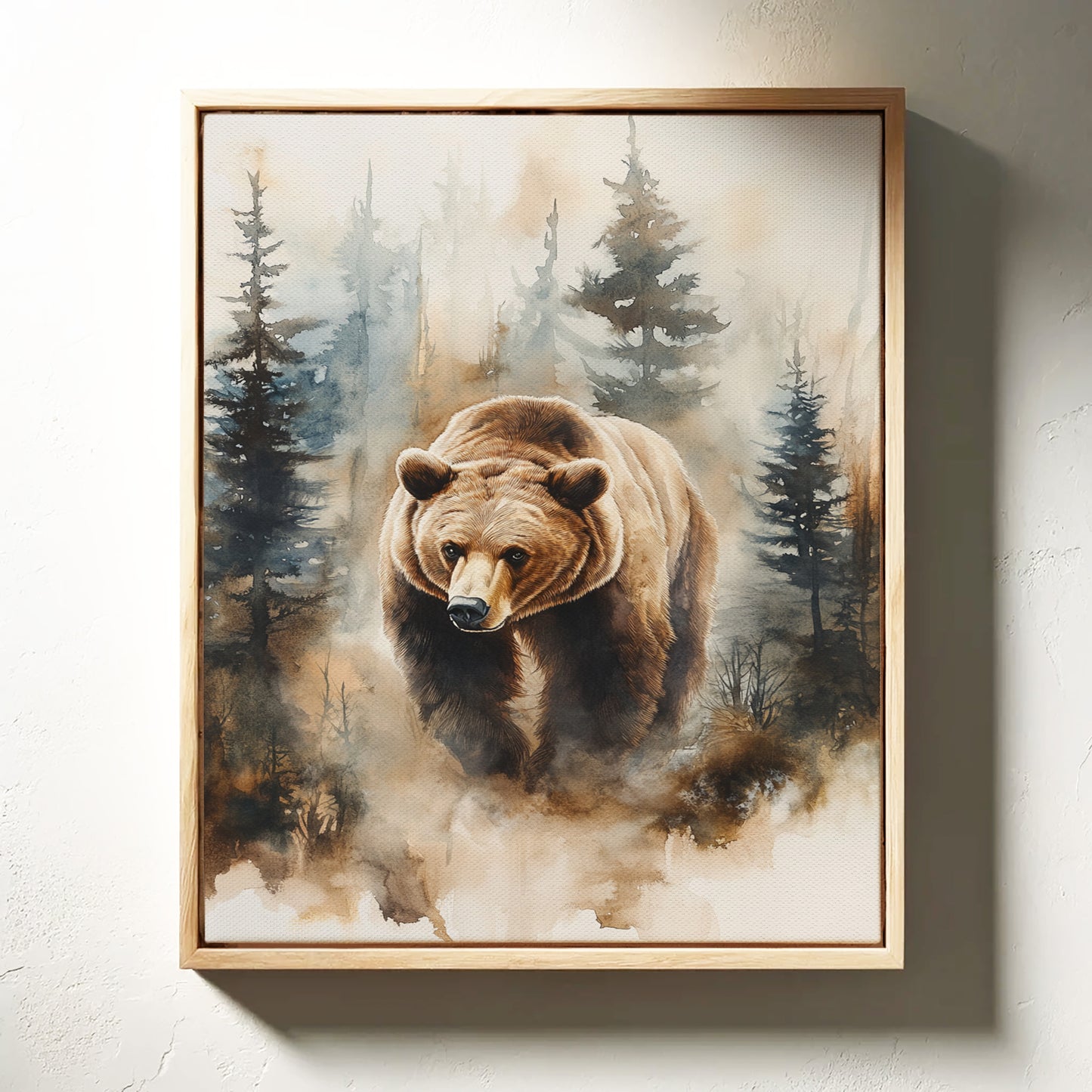 Majestic Bear Watercolor Print - Nature Wildlife Art - Gallery Canvas image 15